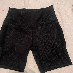 Black shorts with gray